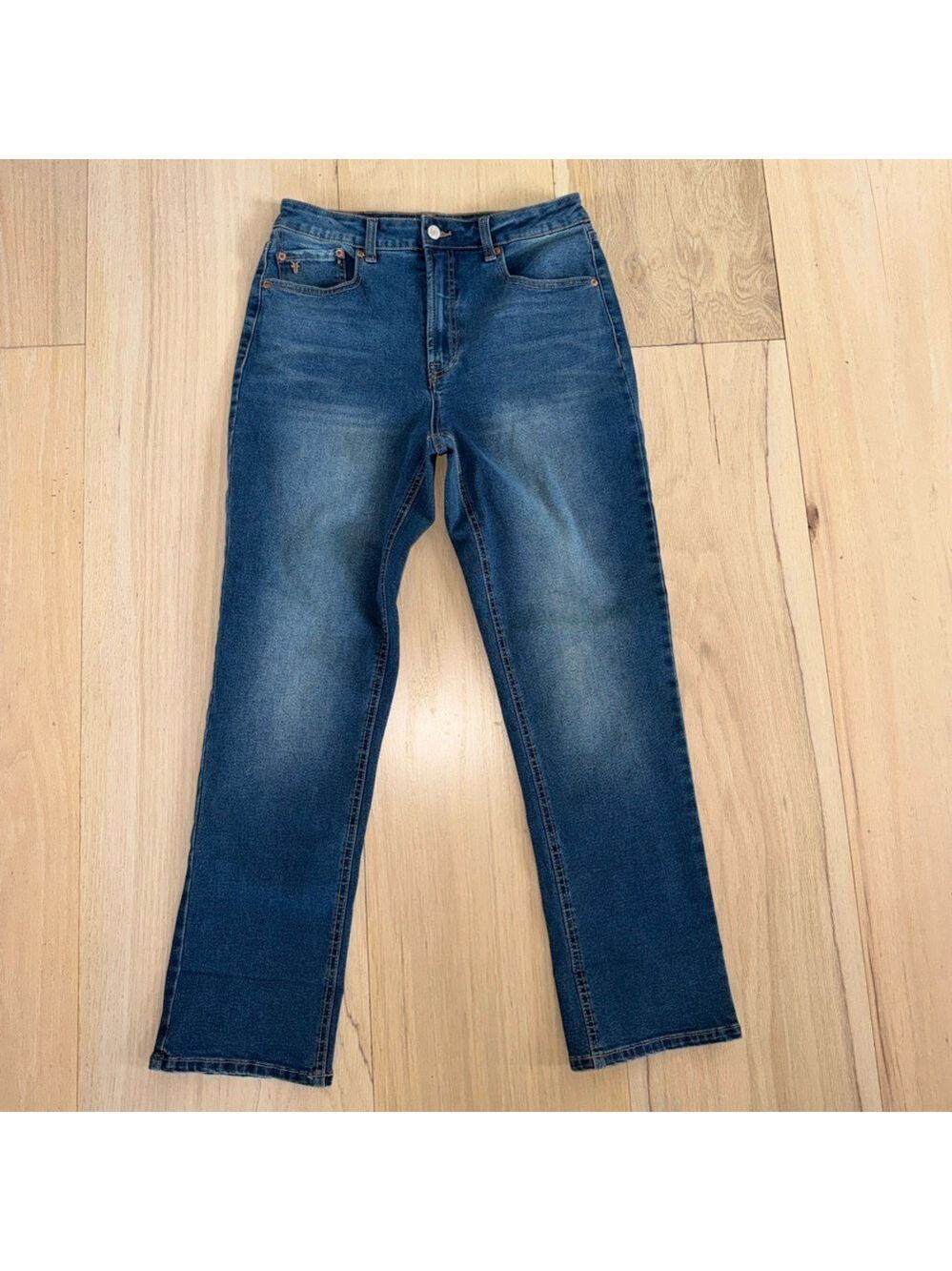 Frye Jeans Denim Blue Medium Wash Straight Leg Size 28